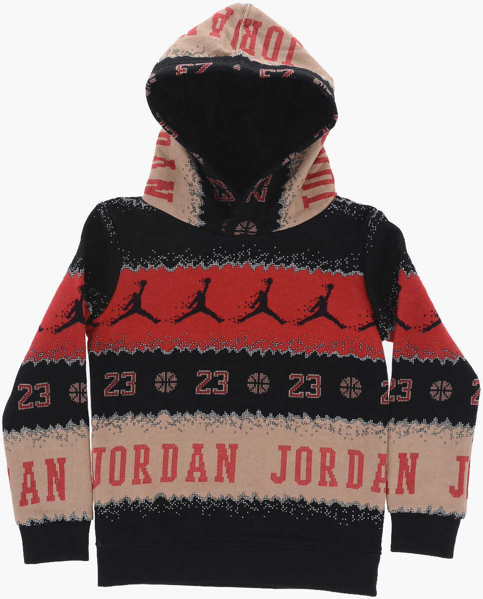 Bluze de trening Nike Air Jordan Fleeced Cotton Hoodie And Joggers Set Black Baieti (BM 16473639) 2