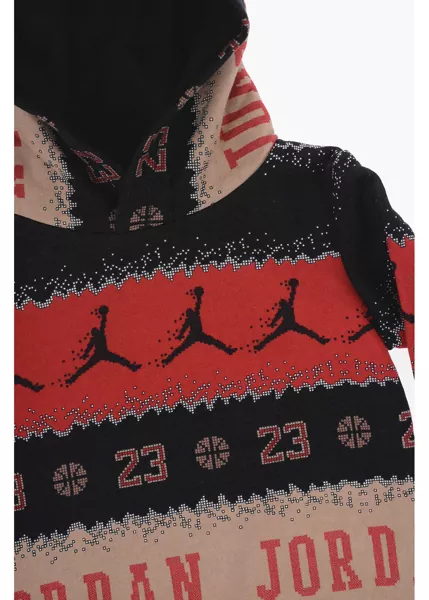 Bluze de trening Nike Air Jordan Fleeced Cotton Hoodie And Joggers Set Black Baieti (BM 16473639) 3