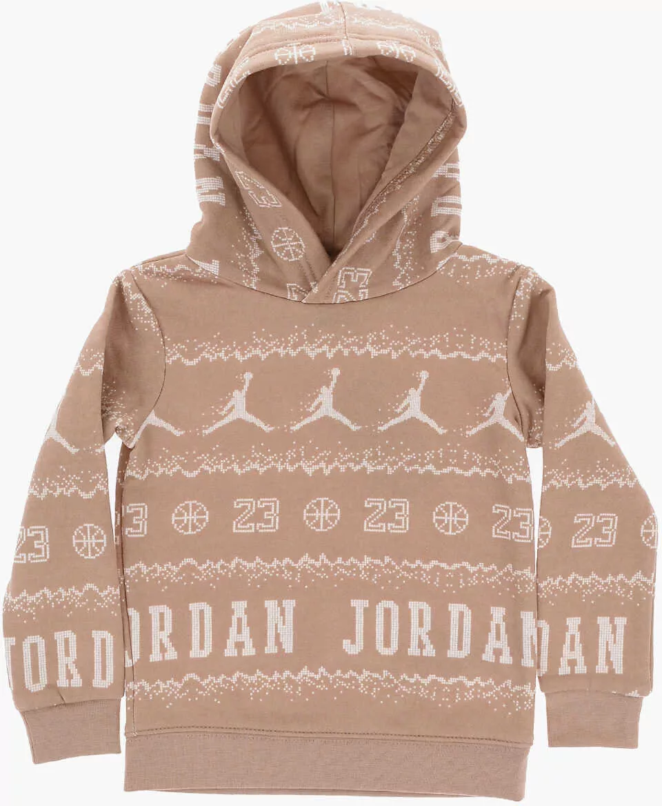 Bluze de trening Nike Air Jordan All-Over Logo Joggers And Hoodie Holiday Set Brown Baieti (BM 16473642) 2