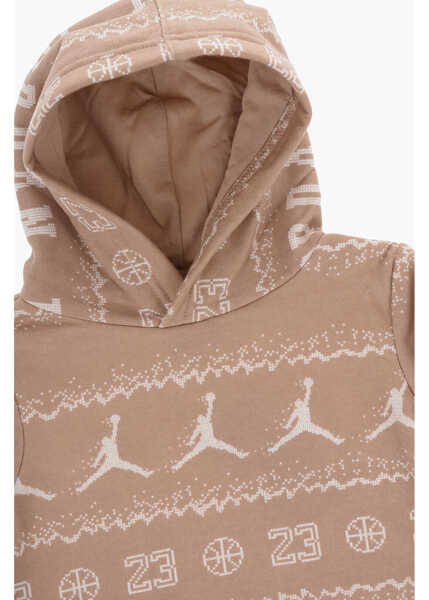 Bluze de trening Nike Air Jordan All-Over Logo Joggers And Hoodie Holiday Set Brown Baieti (BM 16473642) 3