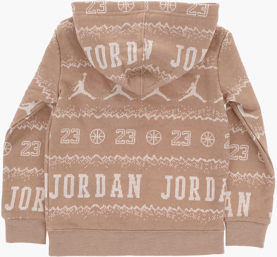 Bluze de trening Nike Air Jordan All-Over Logo Joggers And Hoodie Holiday Set Brown Baieti (BM 16473642) 4