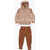 Nike Air Jordan All-Over Logo Joggers And Hoodie Holiday Set Brown