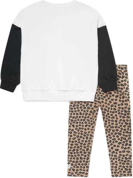 Salopete Nike Oversized Fit Floral-Printed Sweatshirt And Leggings Set Beige Baieti (BM 16473681) 2