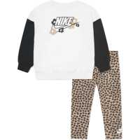 Salopete Oversized Fit Floral-Printed Sweatshirt And Leggings Set Baieti