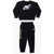 Nike Fleeced Joggers And Sweatshirt Set Black