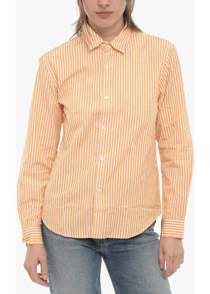 Camasi casual SPORTY & RICH Striped Charlie Unisex Shirt Orange Barbati (BM 16473714) 2