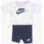 Nike Tie Dye Effect T-Shirt Boxy And Shorts Set Blue