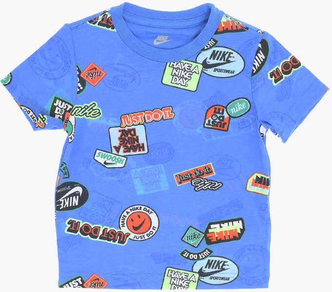 Tricouri Nike Printed T-Shirt E Shorts Set Blue Baieti (BM 16473741) 2