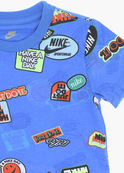 Tricouri Nike Printed T-Shirt E Shorts Set Blue Baieti (BM 16473741) 3