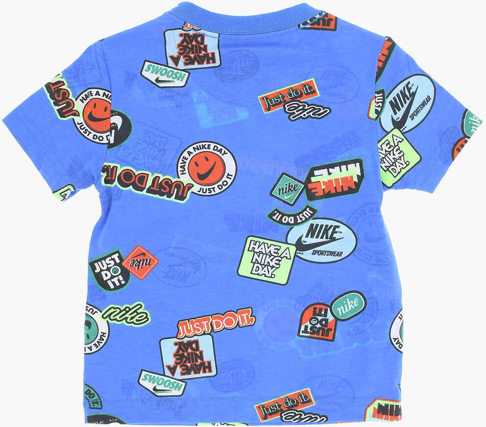 Tricouri Nike Printed T-Shirt E Shorts Set Blue Baieti (BM 16473741) 4