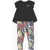 Nike Printed Leggings And Asymmetrical T-Shirt Set Multicolor