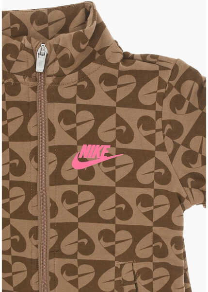 Salopete Nike All-Over Printed Flared Pants And Sweatshirt Set Brown Baieti (BM 16473756) 3