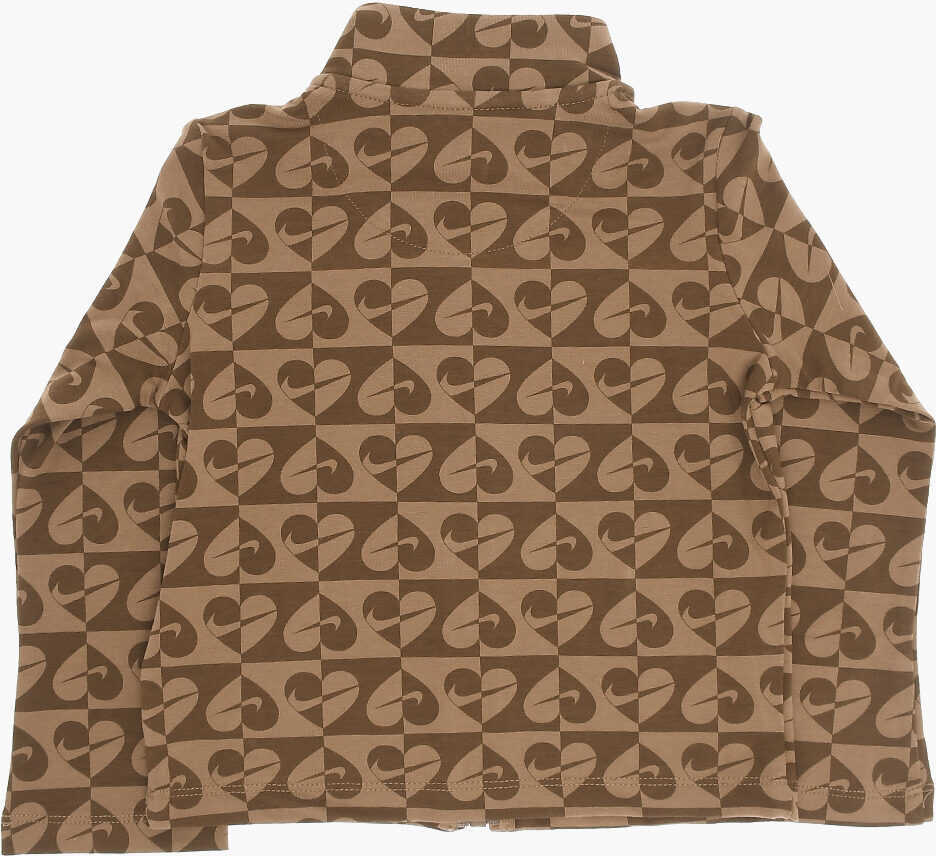 Salopete Nike All-Over Printed Flared Pants And Sweatshirt Set Brown Baieti (BM 16473756) 4