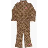 Salopete All-Over Printed Flared Pants And Sweatshirt Set Baieti