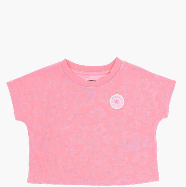 Tricouri Converse All Star Chuck Taylor Floral- Jacquard T-Shirt And Shorts Se Pink Baieti (BM 16473762) 2