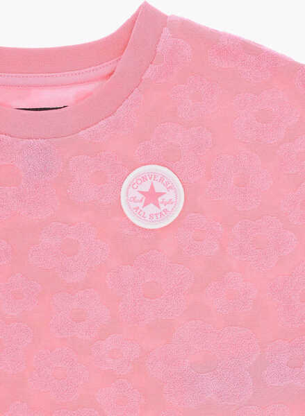 Tricouri Converse All Star Chuck Taylor Floral- Jacquard T-Shirt And Shorts Se Pink Baieti (BM 16473762) 3