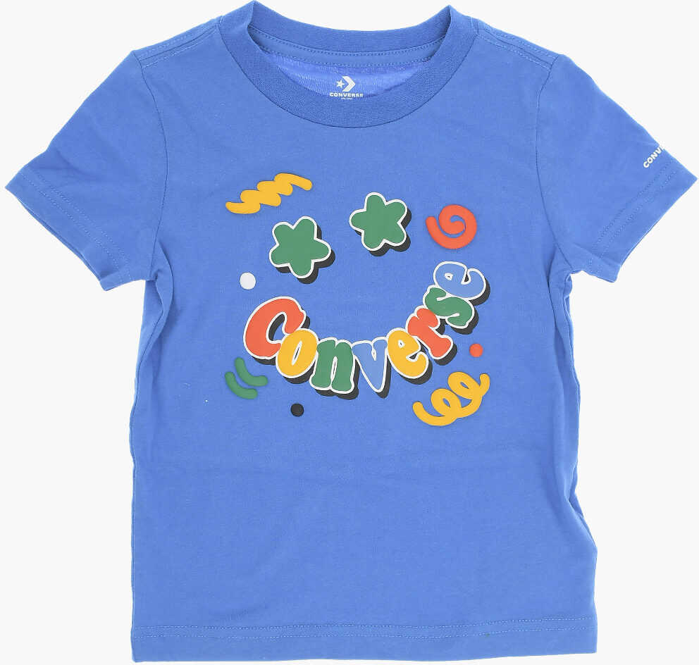 Pantaloni de trening Converse Embossed Logo Squiggle Crew-Neck T-Shirt And Joggers Set Blue Baieti (BM 16473774) 2