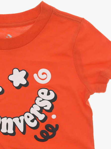 Pantaloni de trening Converse Logo Printed Joggers And T-Shirt Set Red Baieti (BM 16473777) 3