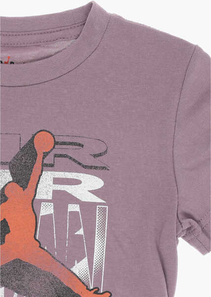 Tricouri Nike Air Jordan Logo Printed Shorts And Crew-Neck T-Shirt Set Black Baieti (BM 16473780) 3