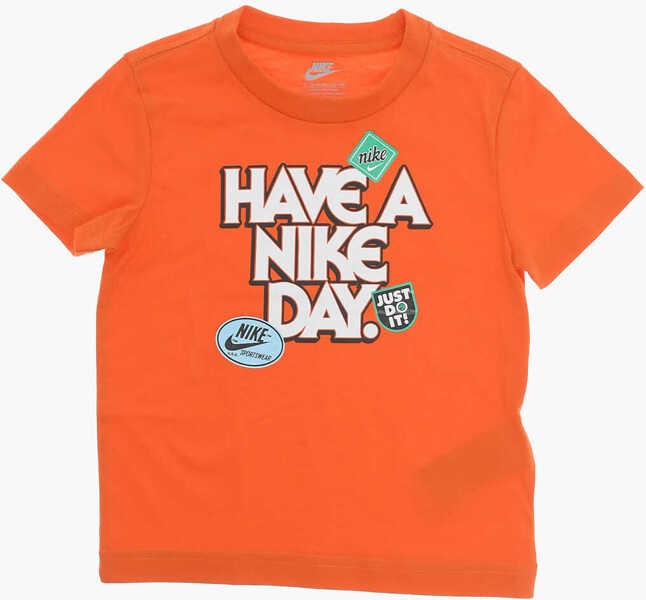 Pantaloni de trening Nike Joggers And Printed T-Shirt Set Orange Baieti (BM 16473783) 2