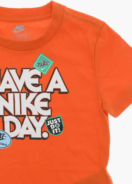 Pantaloni de trening Nike Joggers And Printed T-Shirt Set Orange Baieti (BM 16473783) 3