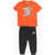 Nike Joggers And Printed T-Shirt Set Orange