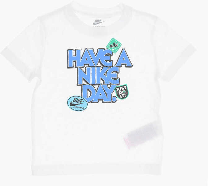 Pantaloni de trening Nike Printed T-Shirt And Joggers Set White Baieti (BM 16473786) 2