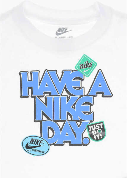 Pantaloni de trening Nike Printed T-Shirt And Joggers Set White Baieti (BM 16473786) 3