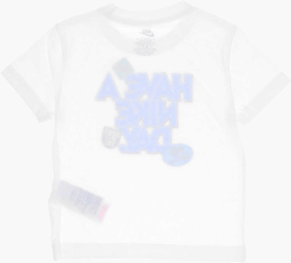 Pantaloni de trening Nike Printed T-Shirt And Joggers Set White Baieti (BM 16473786) 4