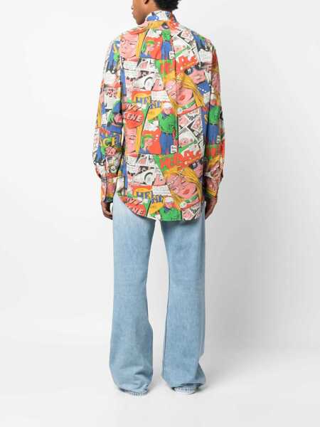 Camasi casual ERL Printed Unisex Shirt With Double Breast Pocket Multicolor Barbati (BM 16473804) 4