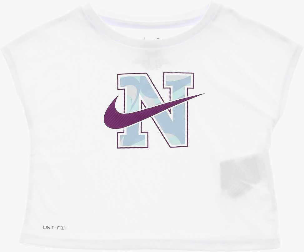 Tricouri Nike Dri-Fit T-Shirt And Shorts Set With Printed Logo White Baieti (BM 16473849) 2