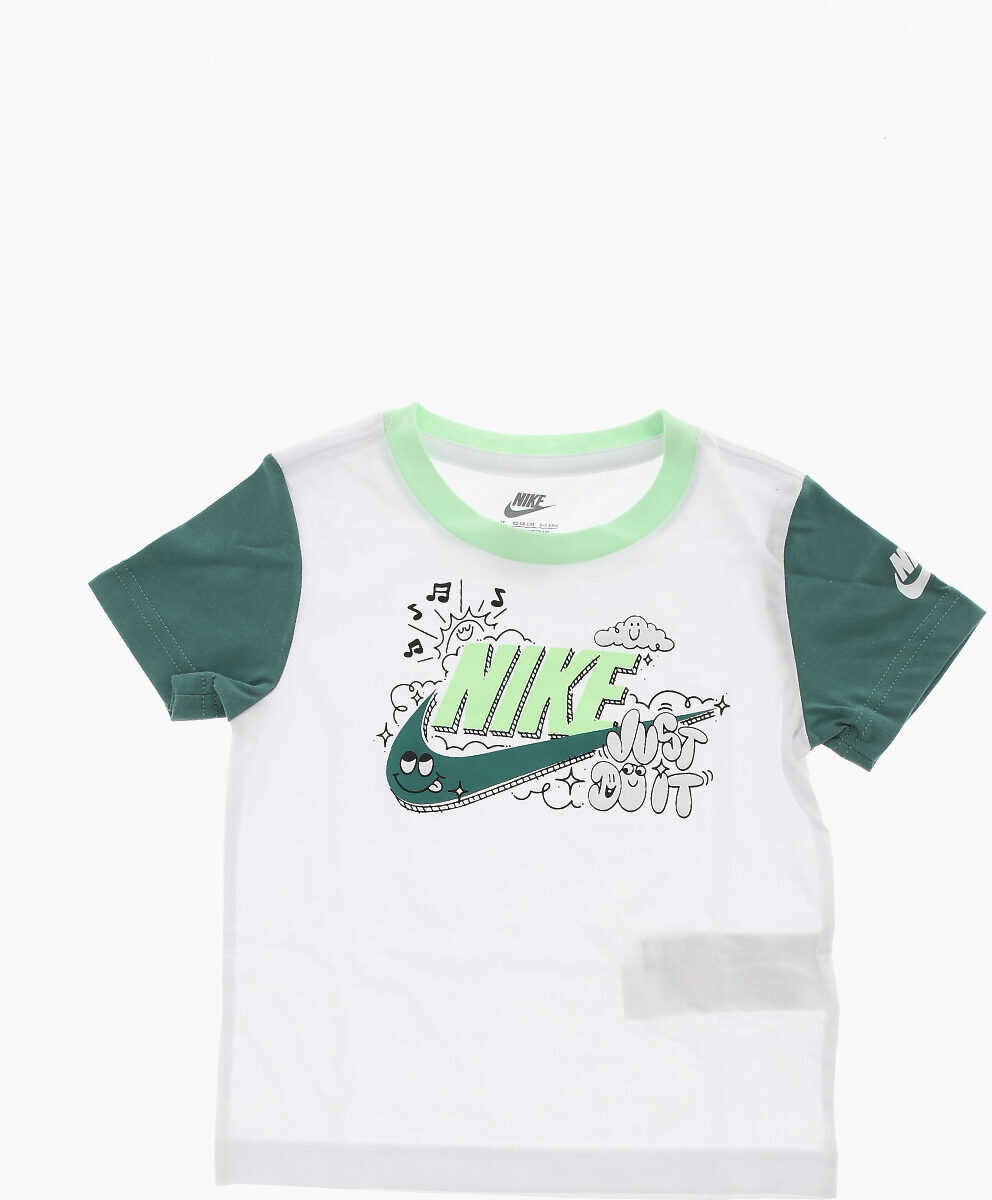 Tricouri Nike Printed Shorts And Crew-Neck T-Shirt Set White Baieti (BM 16473852) 2