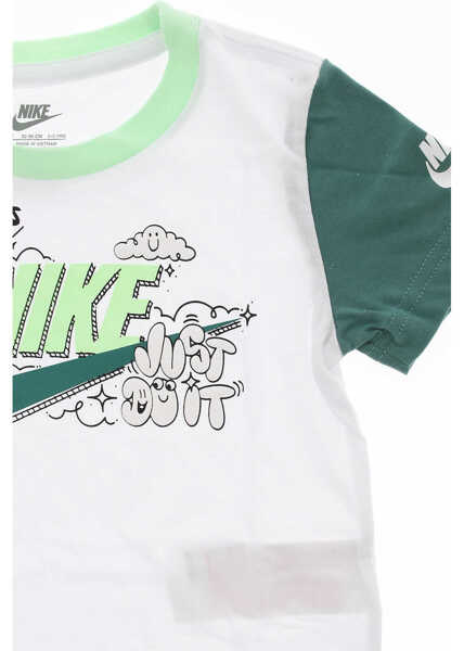 Tricouri Nike Printed Shorts And Crew-Neck T-Shirt Set White Baieti (BM 16473852) 3