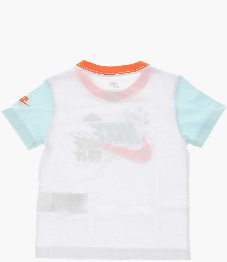 Tricouri Nike Printed Shorts And Crew-Neck T-Shirt Set White Baieti (BM 16473855) 3