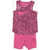 Nike Patterned Tank Top And Shorts Set Pink