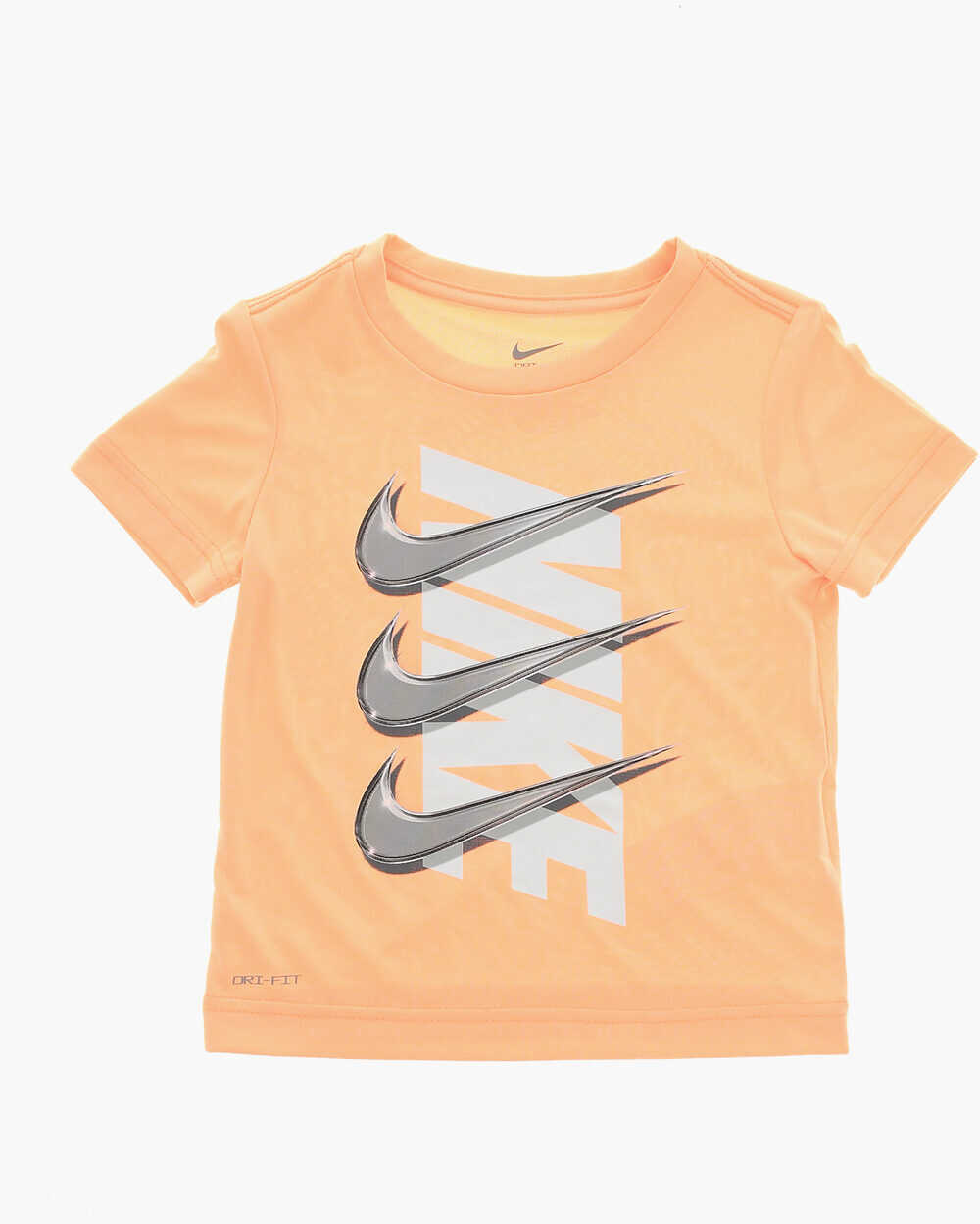 Tricouri Nike Dri-Fit T-Shirt And Shorts Set With Printed Logo Orange Baieti (BM 16473882) 2