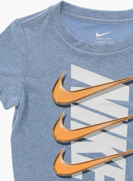 Tricouri Nike Dri-Fit T-Shirt And Shorts Set With Printed Logo Blue Baieti (BM 16473885) 3