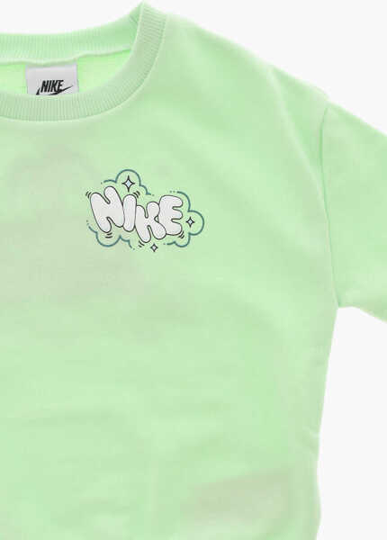 Pantaloni de trening Nike Brushed Cotton Joggers And Crew-Neck Sweatshirt Set Green Baieti (BM 16473888) 3