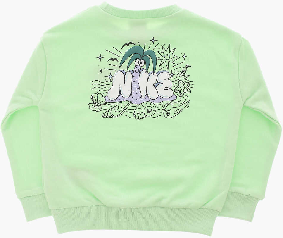 Pantaloni de trening Nike Brushed Cotton Joggers And Crew-Neck Sweatshirt Set Green Baieti (BM 16473888) 4