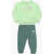 Nike Brushed Cotton Joggers And Crew-Neck Sweatshirt Set Green