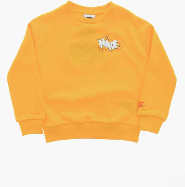 Pantaloni de trening Nike Brushed Cotton Joggers And Crew-Neck Sweatshirt Set Orange Baieti (BM 16473894) 2