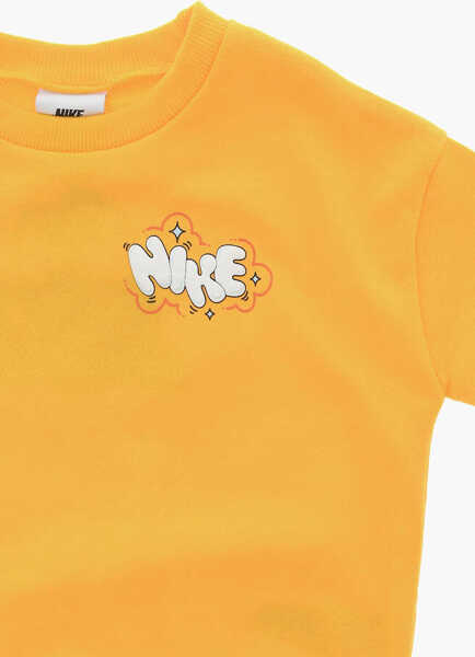 Pantaloni de trening Nike Brushed Cotton Joggers And Crew-Neck Sweatshirt Set Orange Baieti (BM 16473894) 3