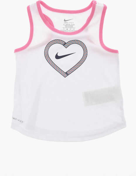 Salopete Nike Dri-Fit Shorts And Tank Top Set With Printed Logo White Baieti (BM 16473903) 2