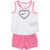Nike Dri-Fit Shorts And Tank Top Set With Printed Logo White