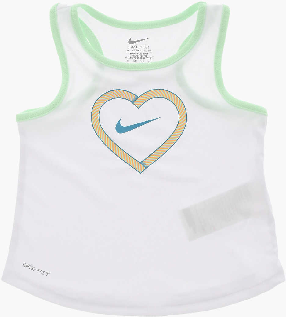 Salopete Nike Dri-Fit Shorts And Tank Top Set With Printed Logo White Baieti (BM 16473906) 2