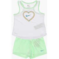 Salopete Dri-Fit Shorts And Tank Top Set With Printed Logo Baieti