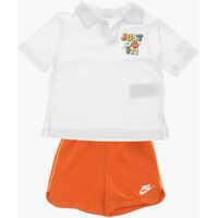 Tricouri Nike Cotton Blend Shorts And T-Shirt Set With Embossed Logo