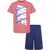 Nike Dri-Fit T-Shirt And Shorts Set With Printed Logo Blue