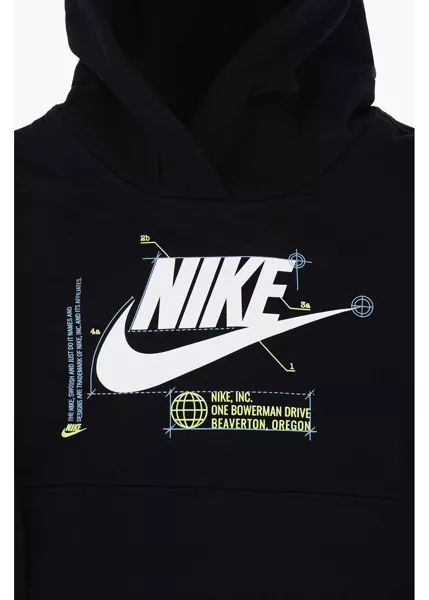 Pantaloni de trening Nike Fleeced-Cotton Futura Sweatshirt And Joggers Set Black Baieti (BM 16473966) 3