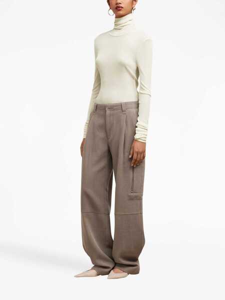 Pulovere casual AMI ALEXANDRE MATTIUSSI Unisex Semi-Sheer Ribbed Top White Barbati (BM 16473978) 3